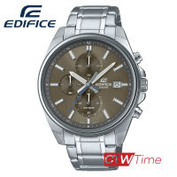 Casio Edifice นาฬิกาข้อมือผู้ชาย สายสแตนเลส รุ่น EFV-610D-5CVUDF (สีเงิน / หน้าปัดสีน้ำตาล)