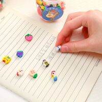 50pcs/set Cute Rubber Eraser Creative Animal Fruit Pencil Erasers Mini Kawaii Stationery Kids Student Office Supplies