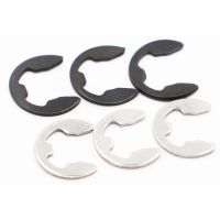 M1.2 - M15 Black Steel / 304 Stainless Steel Shaft Bearing Retaining Ring Split Washer Snap Collar E Type Clip Circlip GB896 Coil Springs