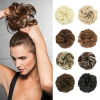 【YF】❁¤  Azqueen Synthetic Messy Bun Chignon Donut Gary Color Hair Elastic Rope Rubber Band Extensions