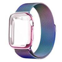 เคส + สายสำหรับสายคาด Apple Watch 45มม. 40มม. 44มม. 49มม. 42มม. 45มม. 41มม. อุปกรณ์เสริม Correa ชุดนาฬิกากําไล7 8อัลตร้า SE 6 5 4