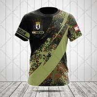 Germany City Emblem Camouflage Custom T-shirts Summer Fashion Sportswear Loose Oversized Short Sleeve Tees For Men and Women