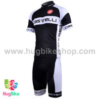 ชุดจักรยานแขนสั้นทีม Castelli 15 (10) สีดำขาว