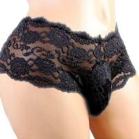 【cw】 Men SexyFloralSissy Crossdress Porno Panties Semi TransparentG-string Briefs GayUnderwear !