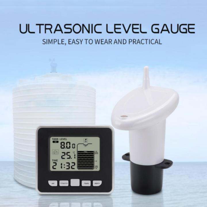 TS-FT002 Ultrasonic Water Tank Level Meter Temperature Sensor Display ...