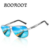 New Polarized Sunglasses for Men Vintage Sun Glasses Anti-Reflective Aluminum Frame Male Driving Goggles UV400 BOOROOT