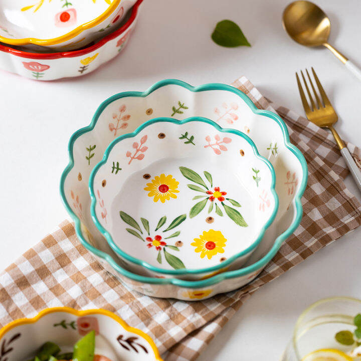 678in-ceramic-flowers-pattern-fruit-salad-bowl-wavy-edge-rice-cereal-pasta-dessert-noodles-bowls-kitchen-tableware