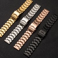 （A Decent035）18Mm 19Mm 20Mm 21Mm 22MM 23Mm 24Mm 25Mm Stainless Steel Strap Metal Watch Band Link Bracelet Watchband Black Silver Rose Gold
