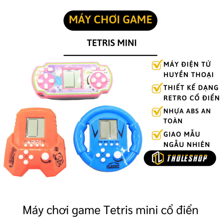 Máy chơi game mini - Máy chơi game cổ điển Tetris mini nhiều mẫu cho bé  chơi xếp gạch, bắn gạch, bắn bi 