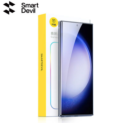 【ไม่มีแสง UV 】SmartDevil อุปกรณ์ป้องกันหน้าจอติดกาวทั่วทั้งแผ่น UV สำหรับ Samsung S23 S22พิเศษ Ultra Note 20ปกป้องแบบเต็มฟิล์มควอนตัมกันรอยนิ้วมือ