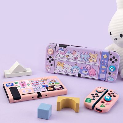 【lz】✇✘♀  OLED NS Nintendo Switch Soft Case Acessórios NS Joycon Protect Shell Capa TPU Kawaii Jogo de Controle