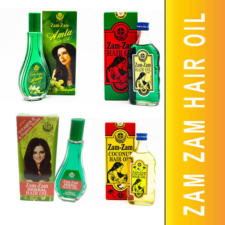 Zam Zam Hair Oil in Glass Bottle Original , Coconut , Amla , Herbal