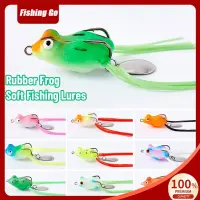 1Pc 3cm 4.2g Soft Frog Fishing Lures  Artificial Rubber Bait with Double Hooks Crankbait Bass Fishing Tackle 3D Eyes