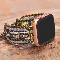 Charming Natural Stone Apple Watch Band BOHO Labradorite Relieve Pressure Single Wrap Apple Watch Strap Wholesale Dropshipping