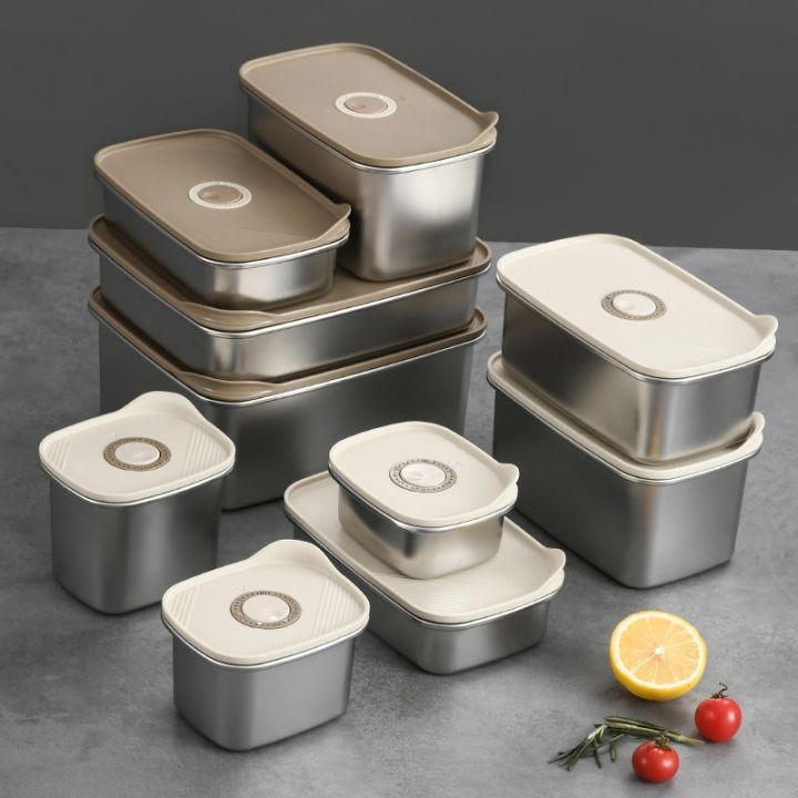 1pc-japanese-style-stainless-steel-crisper-sealed-lunch-box-with-lid-refrigerator-storage-box-bento-box-student-lunch-box