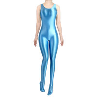 MJINM ฤดูร้อนผู้หญิงเซ็กซี่ Tights น้ำมัน Glossy Leggings Catsuit กางเกงกีฬา Waistcoat Jumpsuits Rompers Playsuits Suit