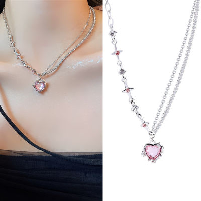 2023 Necklace Crystal Heart Necklace Fashion Necklace Kpop Necklace Shiny Necklace Clavicle Chain Necklace Necklaces For Women Girls Necklace New Trend Necklace Party Gifts Jewelry 2023 Necklace