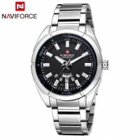 ⌚NAVIFORCE นาฬิกาควอตซ์นาฬิกาข้อมือหรูหรากันน้ำ30เมตรนาฬิกาข้อมือบอกวันที่นาฬิกาสแตนเลสผู้ชาย Relogio Masculino