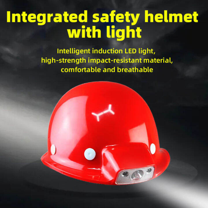 Safety helmet heavy duty with light Safety protection hard hat helmet