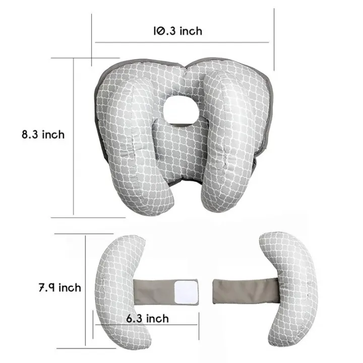 Adjustable Baby Head Neck Support Pillow for Strollers Organic Flat