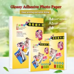 50pcs Clear Matte Adhesive Printer Paper A4 Self Adhesive Glossy