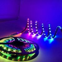 {ItalyNest shop}DC12V พิกเซล LED WS2811 5ม. Rgb แถบไฟสีเต็ม5050ริบบิ้น Led แถบดิจิทัลที่แอดเดรสยืดหยุ่นเทป LED 1 Ic ควบคุม3