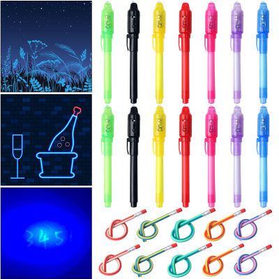 CK Invisible Ink Pens and 10 Flexible Pencils Invisible Ink Pen with UV Li