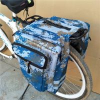 【CW】 25L Camouflage Canvas Carrier Rear Rack Luggage Back Pannier Reflectivs Cycling Storage