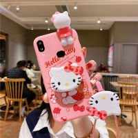 สำหรับ Samsung Galaxy A10 M10 A10s A20 A30 M10s Hello Kitty Melody สีชมพู TPU ซิลิโคนนุ่มป้องกันเชือกและวงเล็บ Samsunga10 Samsungm10 Samsunga10s Samsunga20 Samsunga30 Samsungm10s เคสโทรศัพท์