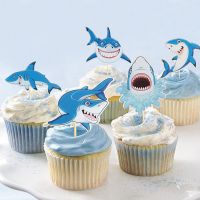 【CW】☜▧♙  10pcs Cartoon Toppers Under The Sea Baby shower 1st Happy Birthday Kids Boy