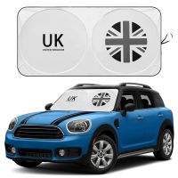 hot【DT】▪∏  Car Windshield Sunshade MINI Cooper R56 UV Protection Cover Flag Logo Coche Emblem Parasol Accessories