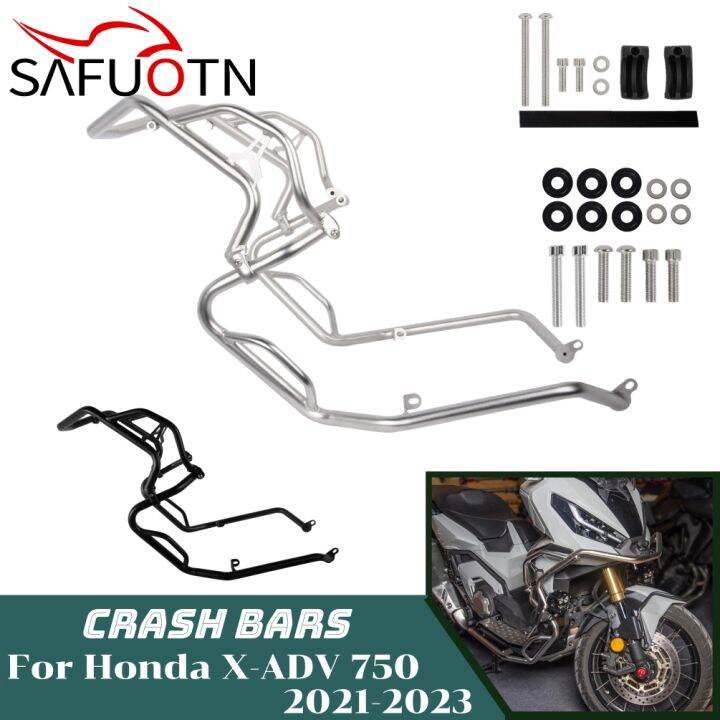 สำหรับ-honda-xadv-x-adv-750-2021-2022-2023ป้องกันเครื่องยนต์ทางหลวงบาร์กันชนป้องกันกรอบรถจักรยานยนต์-x-adv750บนล่างกันชน