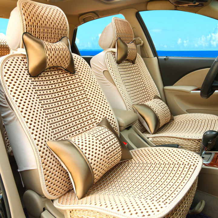 เบาะรองนั่งในรถยนต์ระบายอากาศสำหรับฤดูร้อนแบบทอด้วยเดี่ยวอเนกประสงค์ห้าเจ็ดที่นั่งที่หุ้มเบาะ
