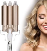 【CC】 3 Curling Iron Wand Beachy/Frizz Fast Heating Hair Curler Curl Styling Waver