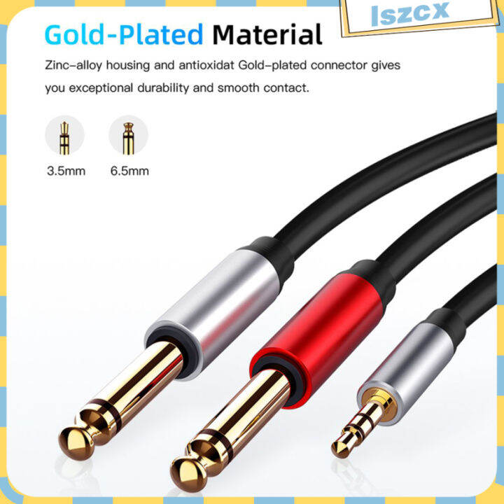 18-inch-trs-stereo-to-dual-14-inch-ts-mono-y-splitter-cable-3-5mm-male-to-2x-6-35mm-male-jack-breakout-cable-cords-5-9ft