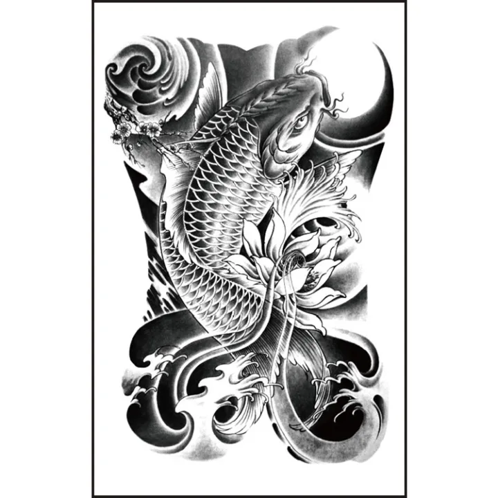 hot Semi-permanent arm tattoo stickers 3D stereoscopic koi fish disposable semi-permanent waterproof 19cm12cm | Lazada PH hot Semi-permanent arm tattoo stickers 3D stereoscopic koi fish disposable semi-permanent waterproof 19cm12cm | Lazada PH