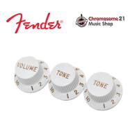 FENDER KNOB AM STRAT(SET OF 3) : F099-2035-000 ( สีขาว)