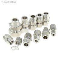 ♨ SS 304 Double Ferrule Compression Connector 8mm 10mm 12mm 1/4 1/2 Tube 1/8 1/4 1/2 Male NPT BSP Stainless Steel Pipe Fitting