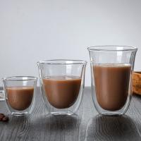 【CW】۩♗  Cup Mug Borosilicate Insulated Drink Cups Transparent Wall Glass