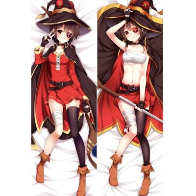 การ์ตูนญี่ปุ่น KonoSuba Gods Blessing on This Wonderful World ขนาด 60x180 ซม. ปลอกหมอน ลาย Megumin Dakimakura สําหรับกอดร่างกาย