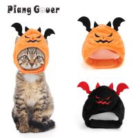 ZZOOI Cute Pet Pumpkin Hat Halloween Cat Bat Hat Dress Up Headdress Small Dog Cosplay Costume Funny Party Decorative
