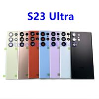 New Back Glass For Samsung Galaxy S23 Ultra S918 Battery Cover Rear Door Housing Panel With Camera Glass Lens Frame