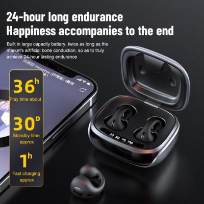 ZZOOI 2023 New JX80 Clip-ear bone conduction wireless headset Bluetooth 5.3 new innovative HD sound quality comfortable Sport Earbuds