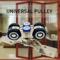 Lightweight Sliding Door Roller 4 Wheels Folding Door Hanging Wheels Track Pulley for Furniture Fittings