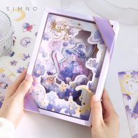 B6 Sakura Series Girl Heart Notebook Creative Cartoon Hand Book Set Three dimensional Multi layer Hand Account Gift Box