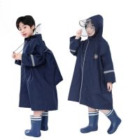 Rainstorm proof children raincoat poncho school bag space for students waterproof poncho  rain coat