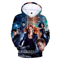 [Qinqin clothing]2023ใหม่ Shadowhunters 3D พิมพ์ Hoodies สไตล์ฮาราจูกุเสื้อกันหนาวผู้หญิงผู้ชายแขนยาว Hoodies Hip Hop แฟชั่น Casual Pullovers