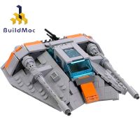 Buildmoc Space Wars Battle Of Hoth MOC-15626 Snowspeeder T-47 Airspeeder Snowfield Aircraft Model Building Blocks Toys Kids Gift