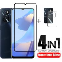 ✣ 4-in-1 For OPPO A54S Glass For OPPO A54S Tempered Glass Full Cover Glue 9H HD Screen Protector For OPPO A16 A16S A54S Lens Glass