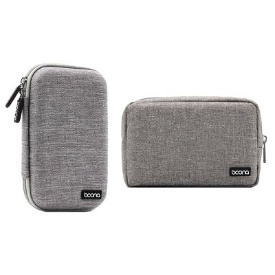 2x BOONA Travel Storage Bag Multifunctional Storage Bag for Laptop Power Adapter Data Cable Charger Gray